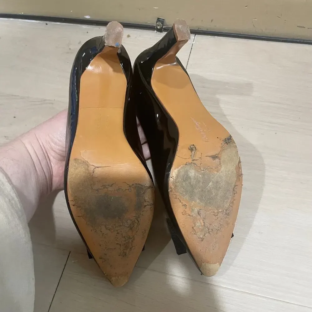Salvatore Ferragamo patent leather pumps